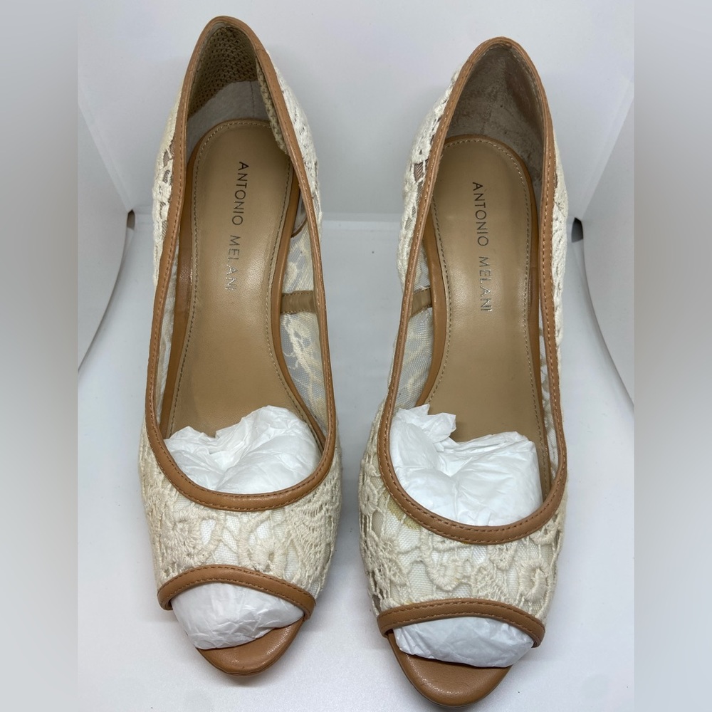 Antonio Melani peep toe heels